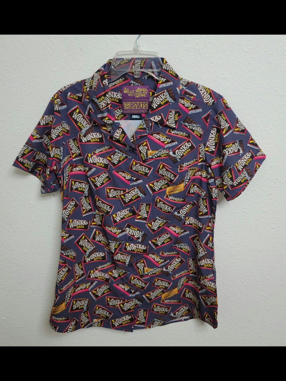 RSVLTS Willy Wonka "I've Got The Golden Ticket" Short Sleeve Shirt Women's Small